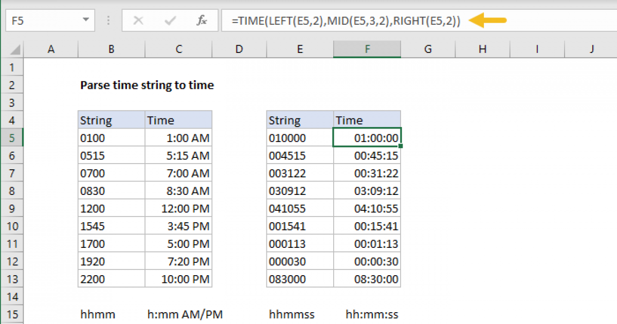 Excel Parse Utc Datetime